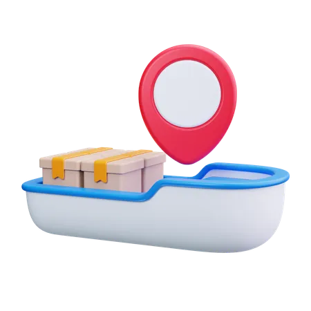 Shipping Route  3D Icon