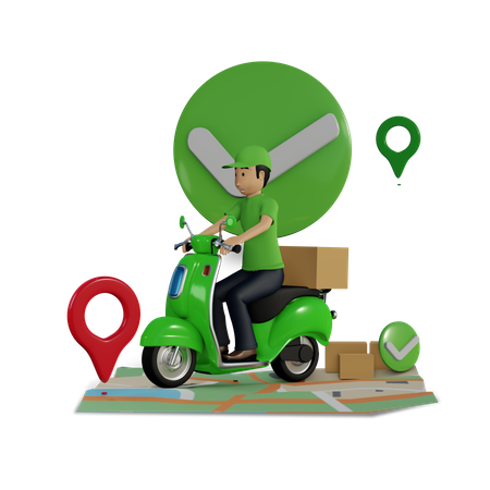 Shipping Service  3D Illustration