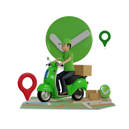 Shipping Service  3D Illustration