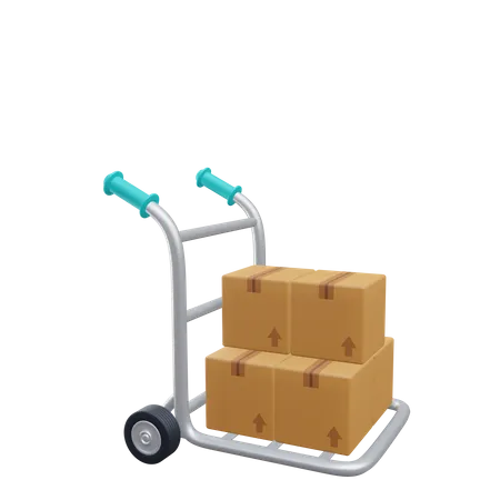 Shipping Trolley  3D Icon