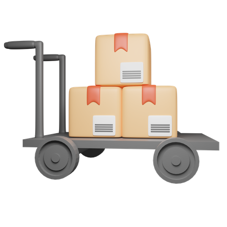 Shipping Trolley  3D Icon