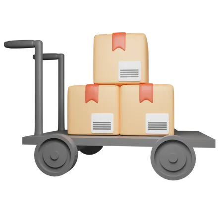 Shipping Trolley  3D Icon