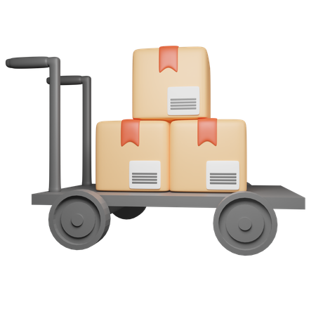 Shipping Trolley  3D Icon