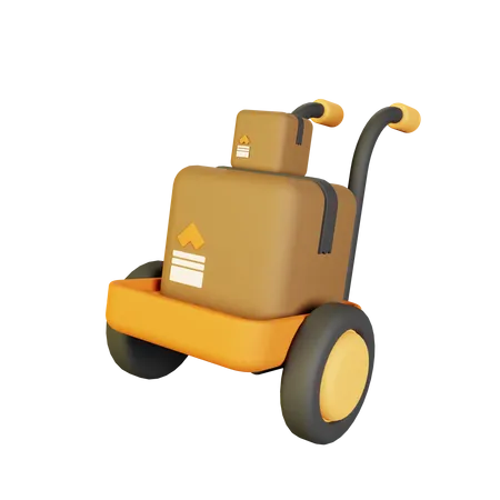 Trolly Logistic 3 D Icon 3D Icon