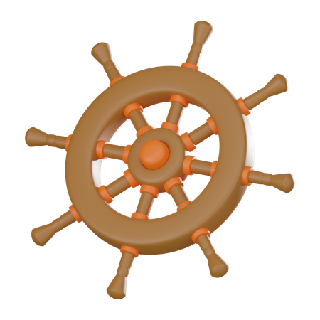 Ships Steering Wheel  3D Icon