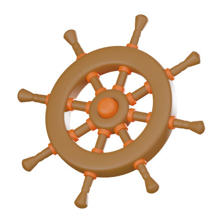 Ships Steering Wheel  3D Icon