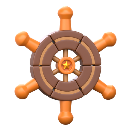 Ship's Wheel  3D Icon