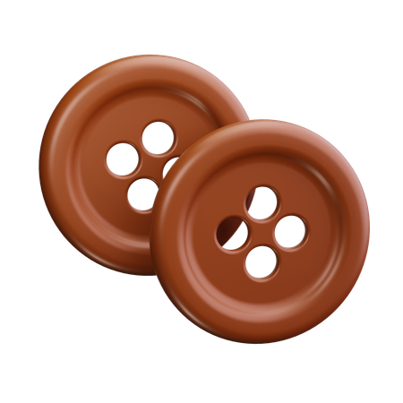 Shirt buttons 3D Icon