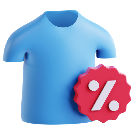 Shirt Discount  3D Icon