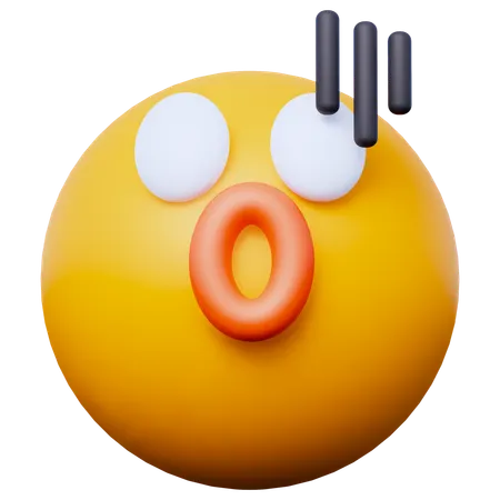 Shock Emoji  3D Icon