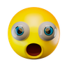shocked emoticon 3d