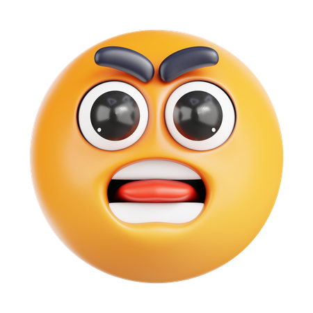 Shocked Angry  3D Icon