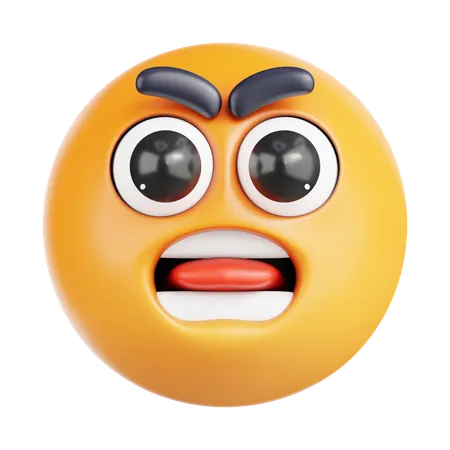 Shocked Angry  3D Icon