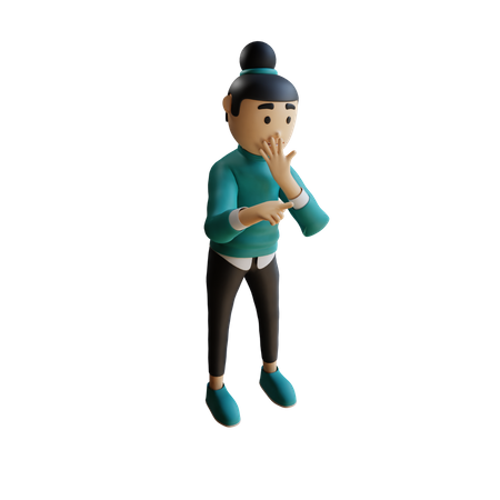 Shocked Business woman  3D Icon