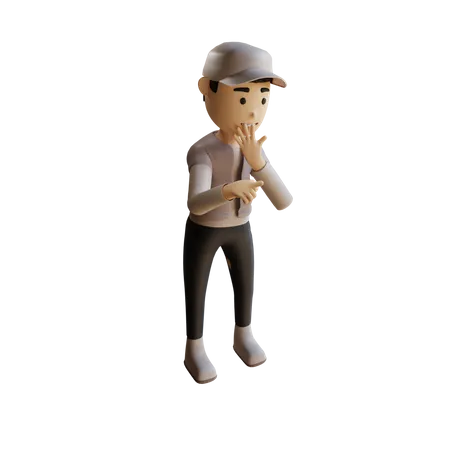 Shocked Businessman  3D Illustration