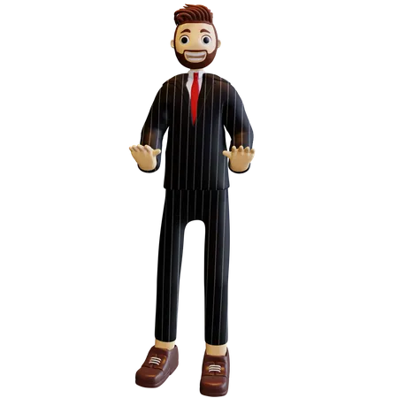 Shocked businessman  3D Illustration