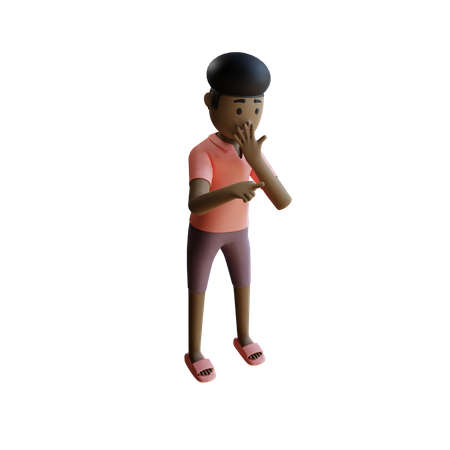 Shocked Businesswoman  3D Illustration