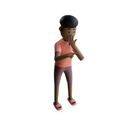 Shocked Businesswoman  3D Illustration