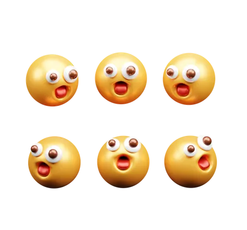 Shocked emoji  3D Icon
