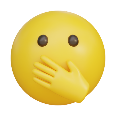 충격을 받은 이모티콘  3D Icon