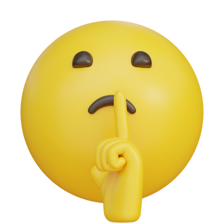 충격을 받은 이모티콘  3D Icon