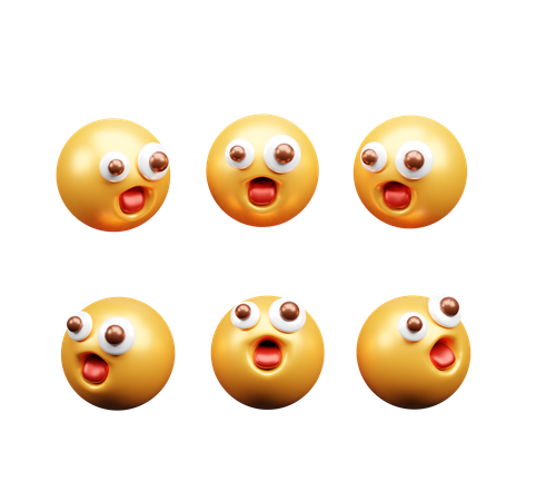 Shocked emoji  3D Icon