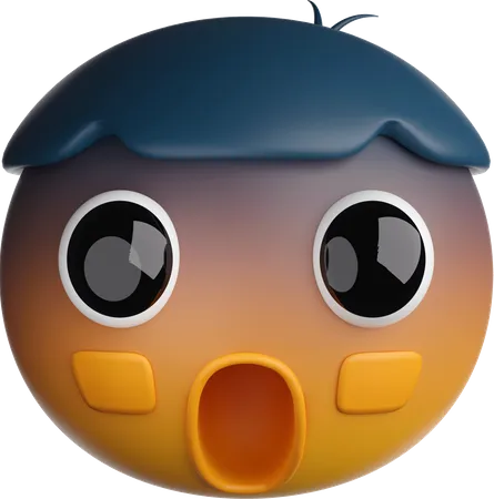 Shocked Emoji  3D Icon