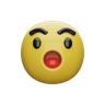 3d for shocked emoticon