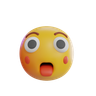 3ds of shocked face bulging eyes emoji