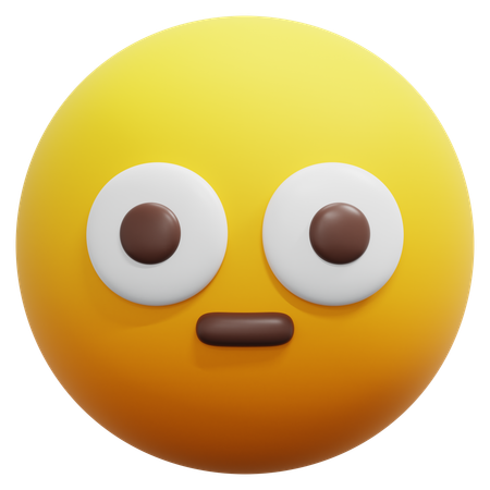 Shocked Face Emoji  3D Icon