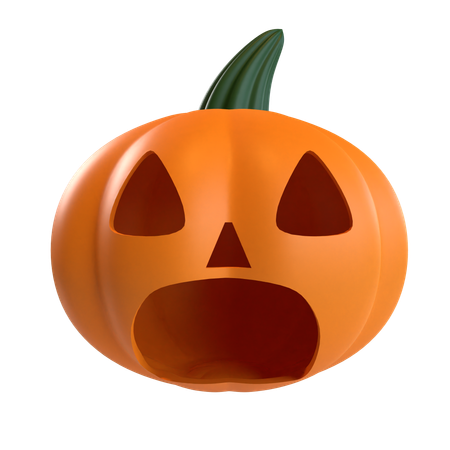Shocked Pumpkin  3D Icon
