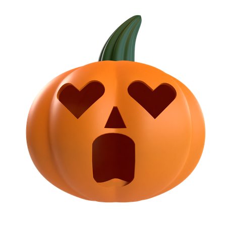 Shocked Pumpkin  3D Icon