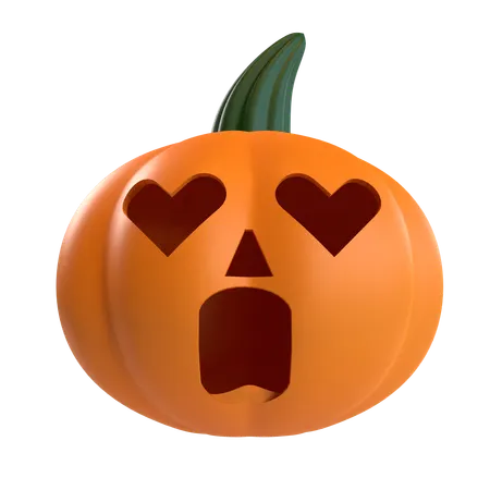 Shocked Pumpkin  3D Icon