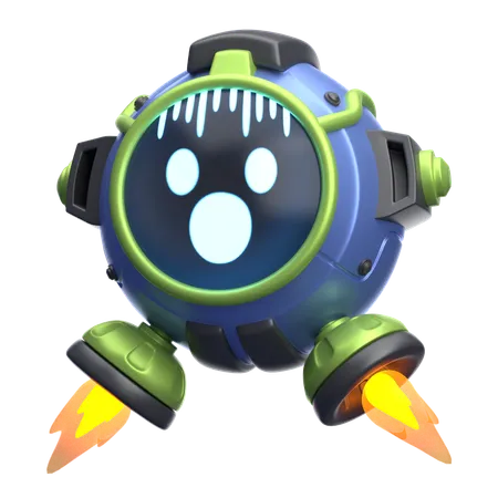 Shocked Robot  3D Icon