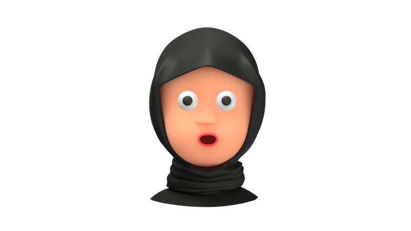 Shocking Arab Woman emoji  3D Emoji