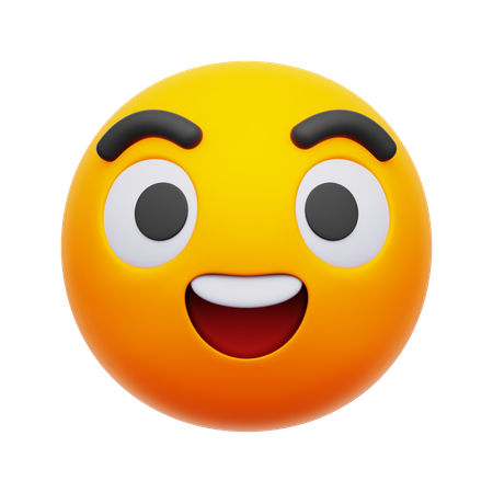 Shocking Emoji  3D Icon