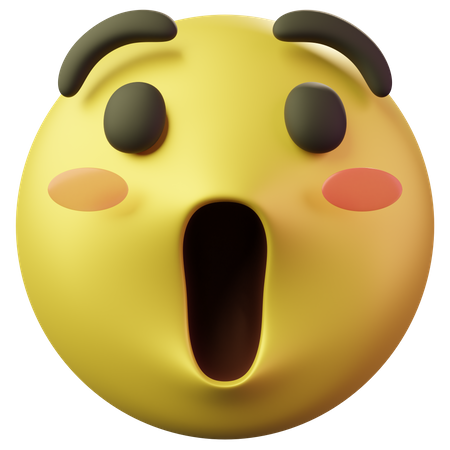 Shocking Face  3D Emoji