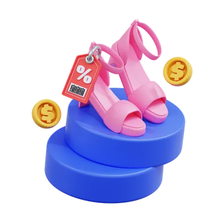 Shoes Discount  3D Icon