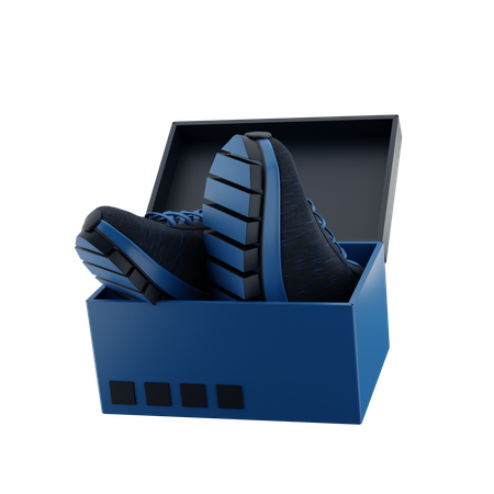 Shoes Inside Box  3D Icon