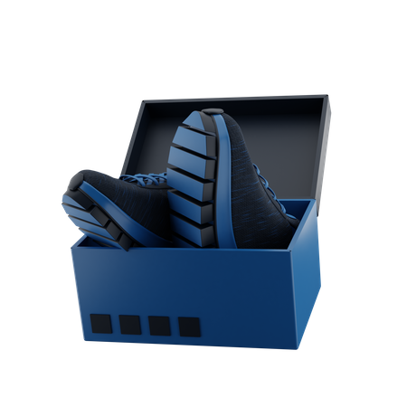 Shoes Inside Box  3D Icon