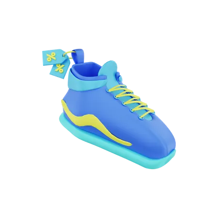 Shoes With Discount Tag  3D Illustration