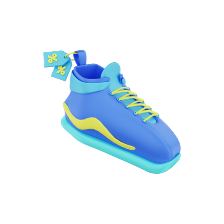 Shoes With Discount Tag  3D Illustration