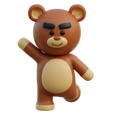 Shoot Bear  3D Illustration