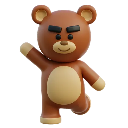 Shoot Bear  3D Illustration