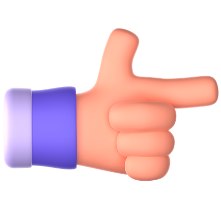 Shoot Hand Gesture  3D Icon