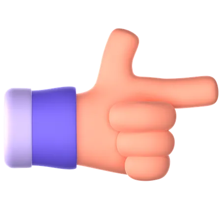 Shoot Hand Gesture  3D Icon