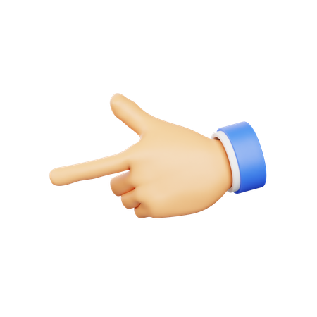 Shoot Hand Gesture  3D Icon