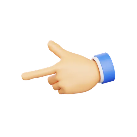 Shoot Hand Gesture  3D Icon