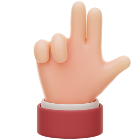 Shoot Hand Gesture  3D Icon