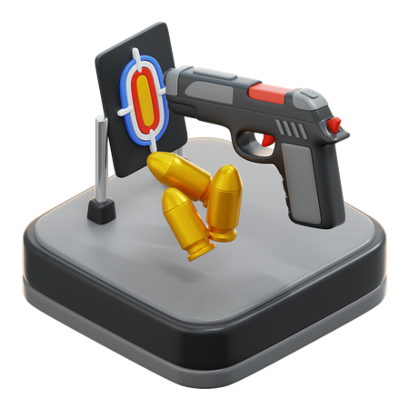 Shooting  3D Icon
